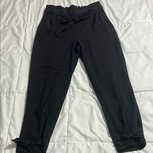 Women's Grace Karin Black Tie-Waist Pants